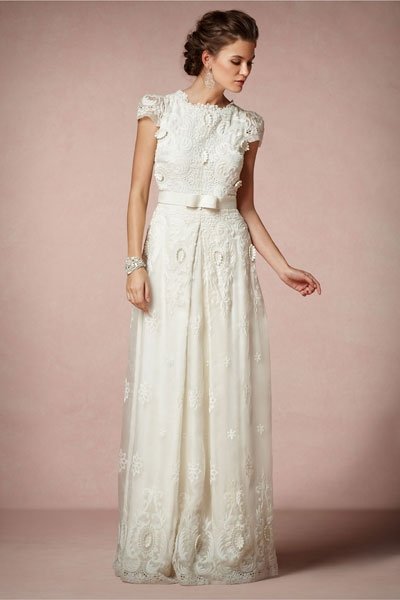 Vintage Hochzeitskleid: Spitze und Schleife