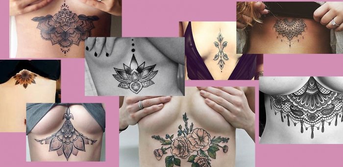 Tattoo Vorlagen für unter der Brust